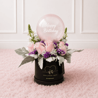 Box Floral Fortuna - Flores Rosadas -  Box Floral