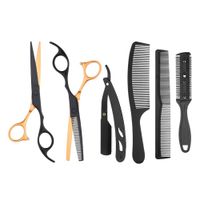 Combo Tijera Profesional Peluqueria De Corte pulir Y Navaja
