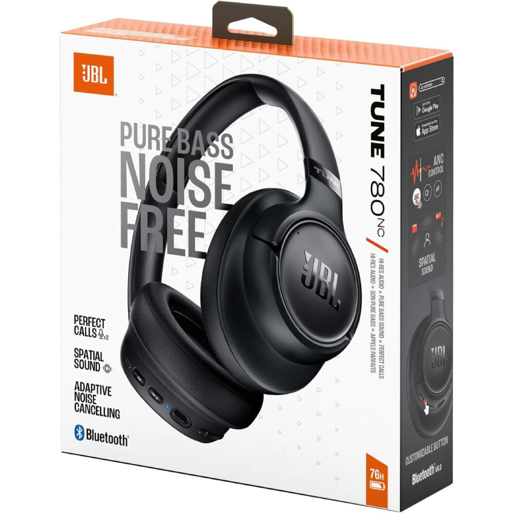 Audífonos JBL Tune 780NC Bluetooth 6 con ANC Adaptativa de Ruido Hasta 76 Horas de Batería