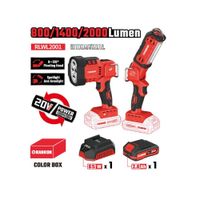 Kit de Linterna Led Foco 1400 Reflector 2000Lm Rankor 20V RLWL2001