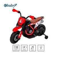Motocicleta a Batería recargable musical y luces Ebaby Cod.349 Rojo