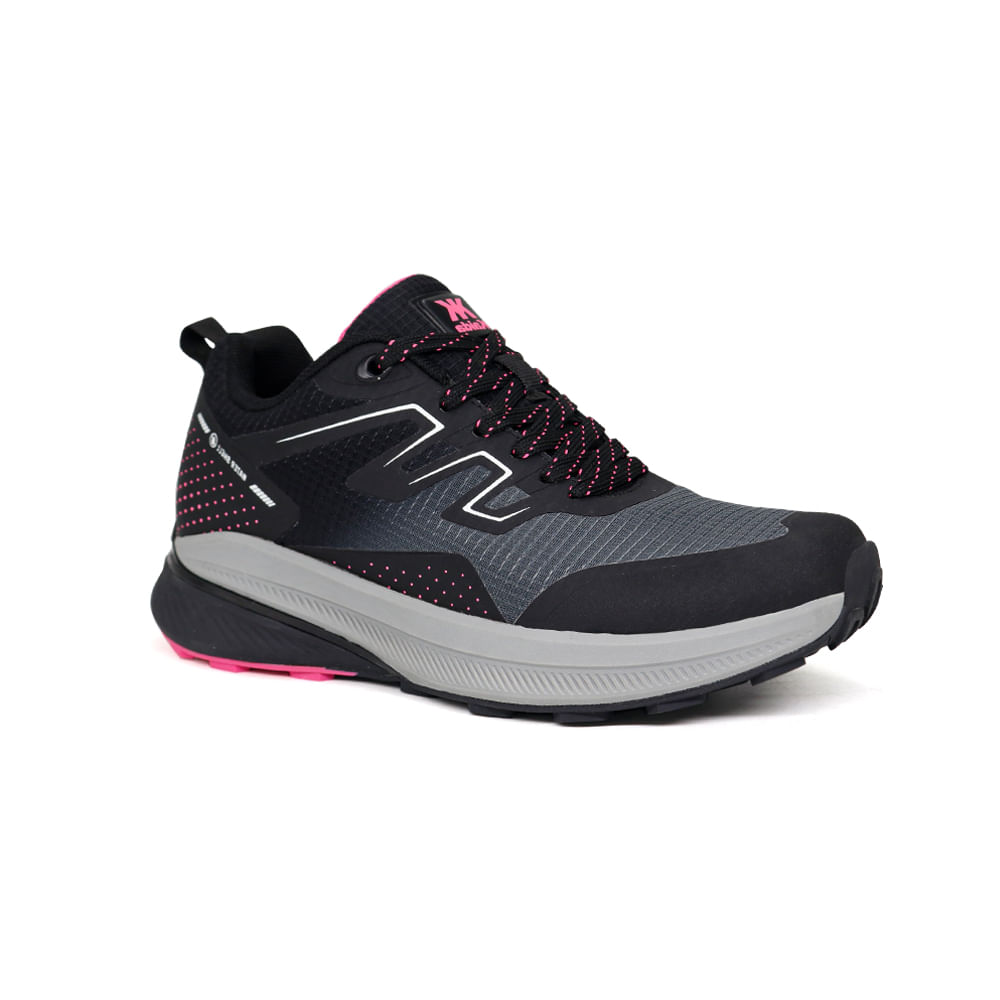 Zapatillas Outdoor Mujer KAIDA 1771-M26Q2 GRIS-NEGRO-FUCSIA 40