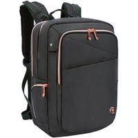 Swissdigital Mochila Katy Rose 20L Negra con Compartimento para Laptop de 16"" y Protecció