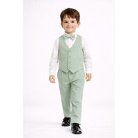Conjunto verde Olivo Traje formal pantalón chaleco y corbata