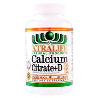 Calcio Citrate y Vitamina D3 - Xtralife Natural Products - 100 Tabletas