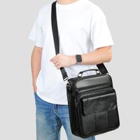 Morral De Cuero Vacuno Aldebarán 6171 Negro. Laptop 13.3 - A4