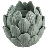 Portavela DECO HOME Hojas Verde Bouquet