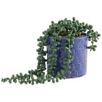 Maceta Azul Con Planta DECO HOME Bouquet