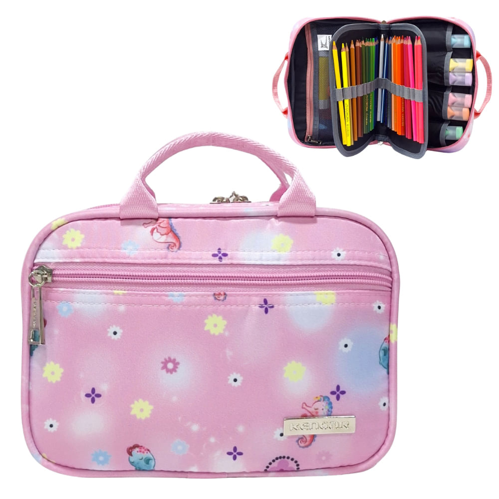Cartuchera Organizadora Power - Rosa Diseño 1