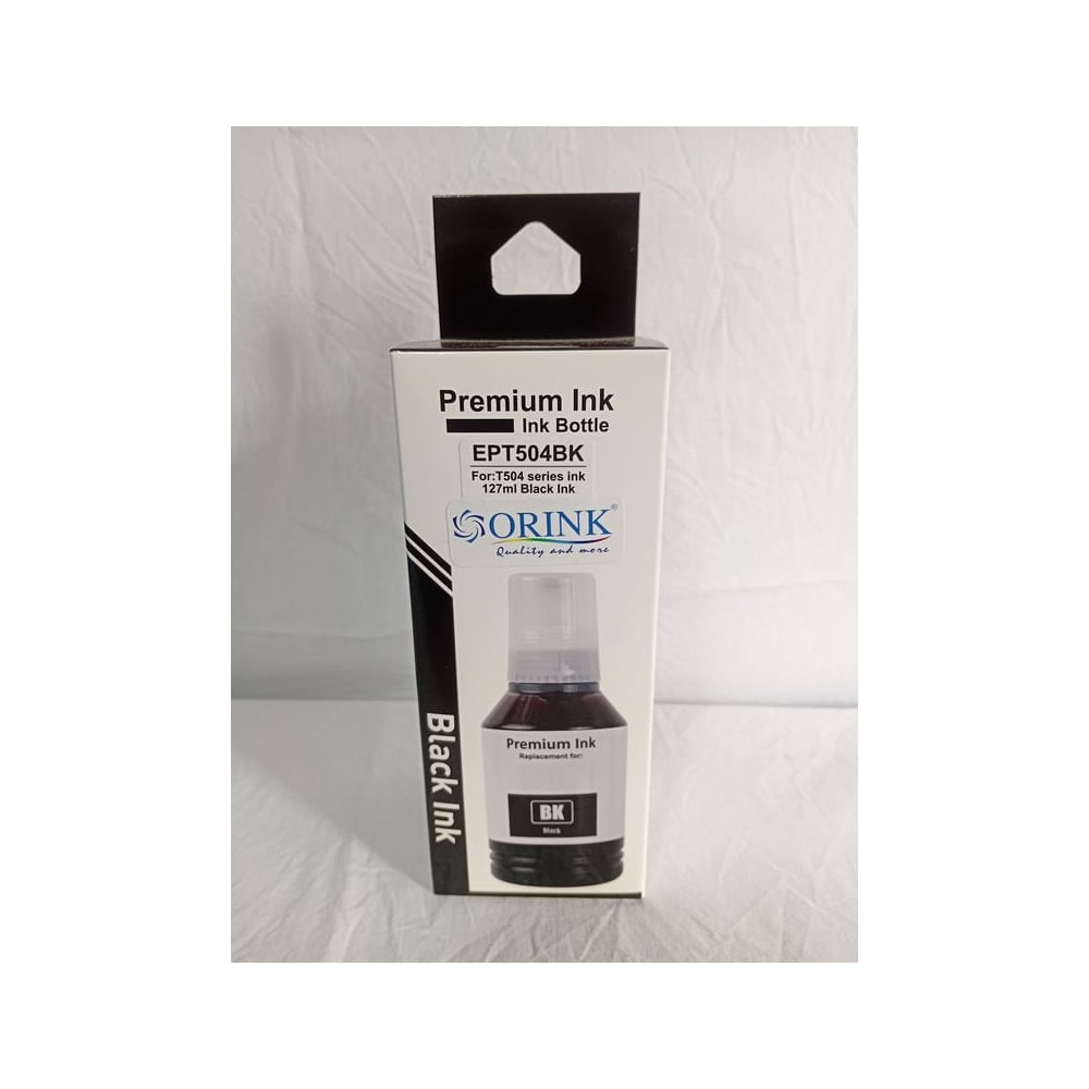 Botella de Tinta Refill Compatible Orink 504 Negro 127ml para Epson EcoTank 4500 Páginas