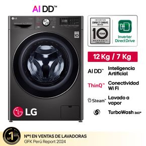 LG 12Kg 7Kg Carga Frontal Inox