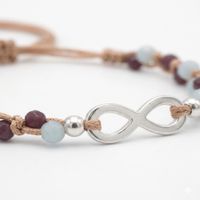 Brazalete Infinito y Cristales Murano