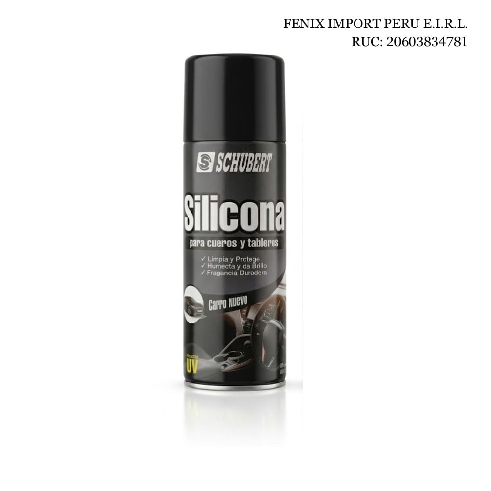 Silicona Protectora en Aerosol para Autos con Protección UV Aroma Carro Nuevo 450 ml Schubert