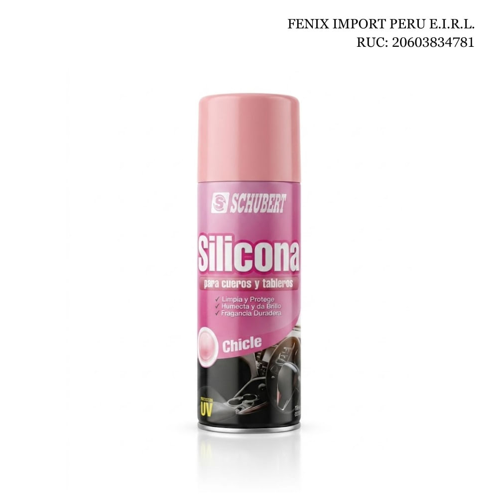Silicona Protectora en Aerosol para Autos con Protección UV Aroma Chicle 450 ml Schubert