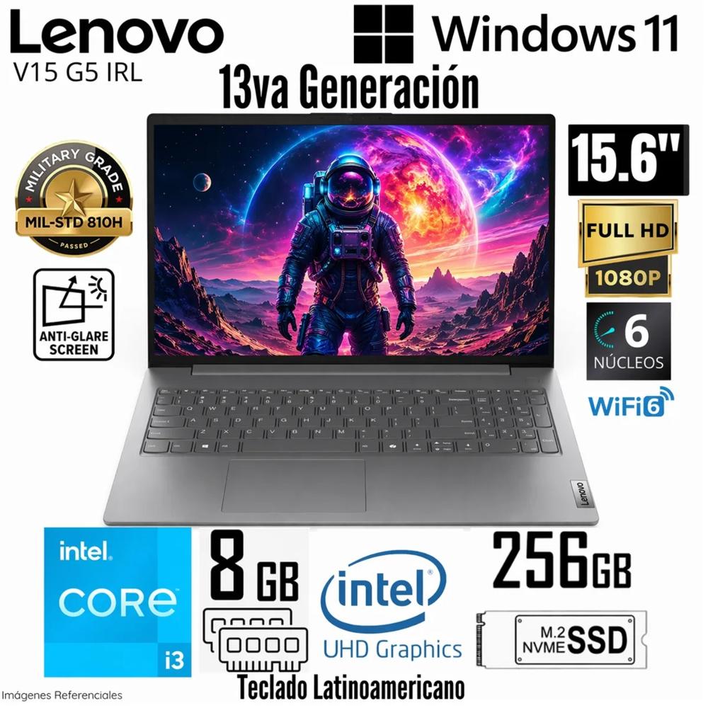 Laptop Lenovo V15 G5 IRL Intel Core i3-1315U 8Gb Ram 256Gb SSD 156 FHD - 83GW005NLD