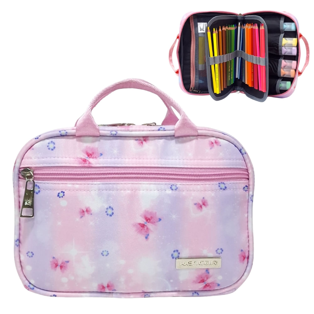 Cartuchera Organizadora Power - Rosa Diseño 2