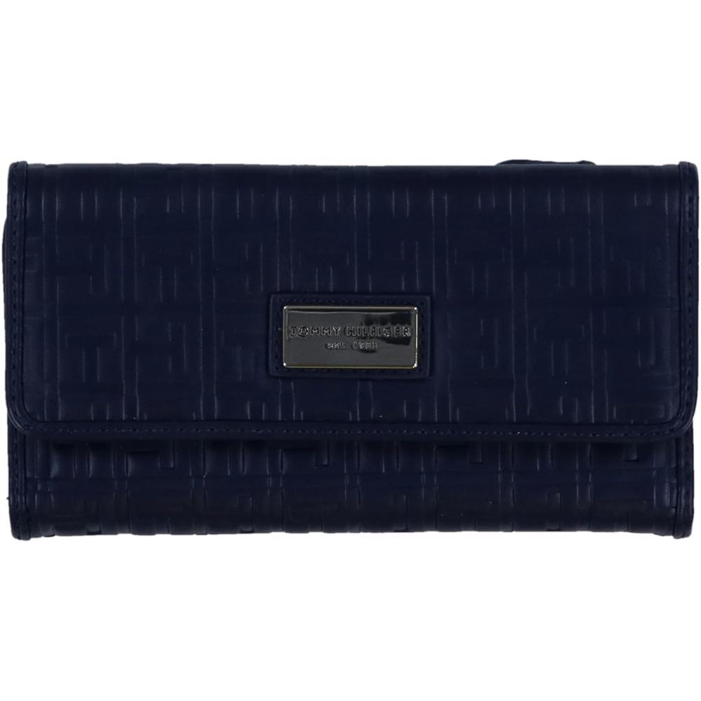 BILLETERA TOMMY HILFIGER CHEQUERA NAVY BLUE MUJER