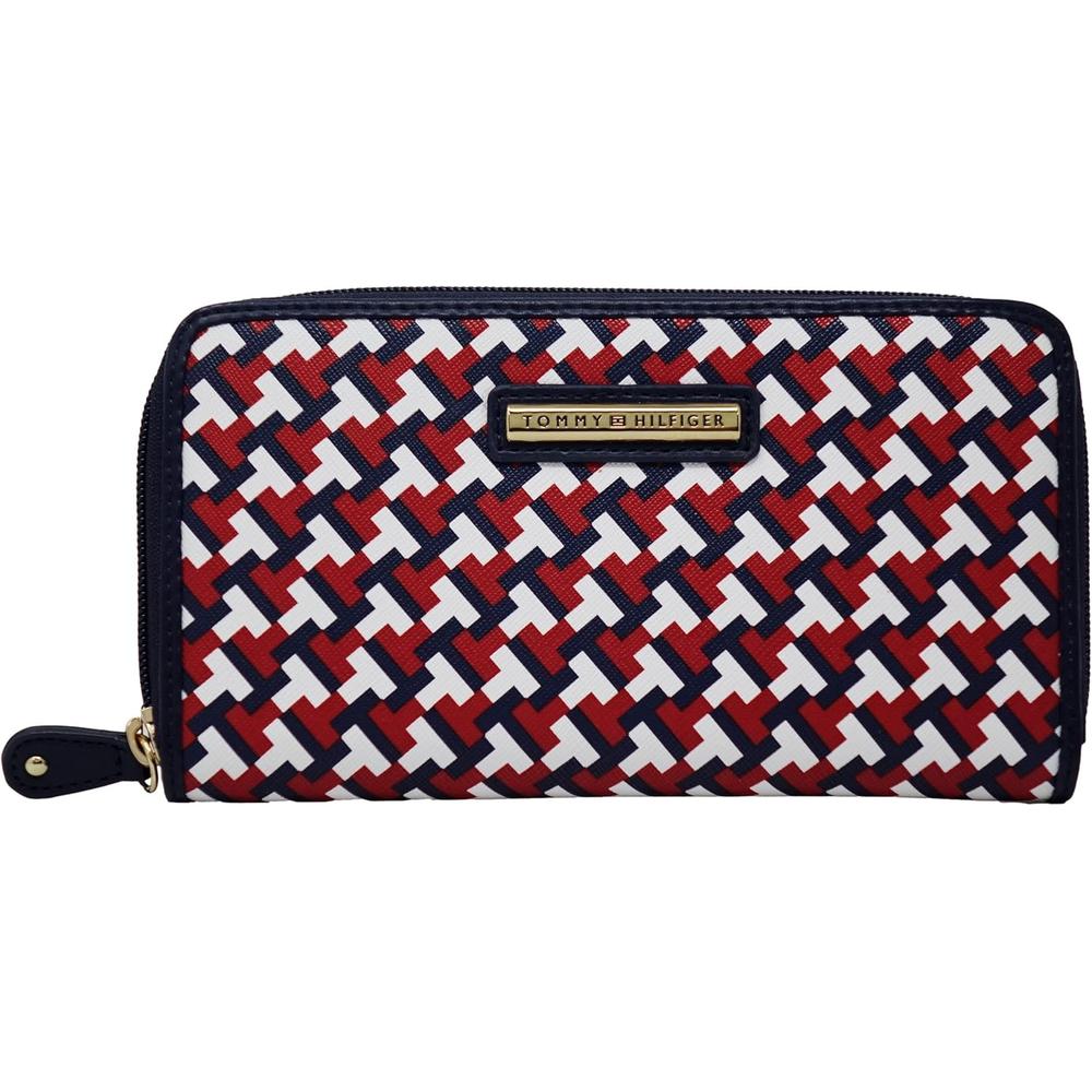 BILLETERA TOMMY HILFIGER CLUTCH TRICOLOR MUJER