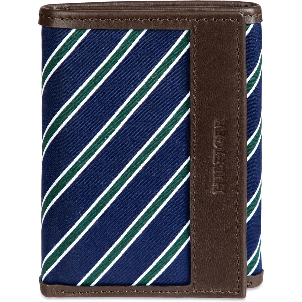 BILLETERA TOMMY HILFIGER TIE FABRIC TRIFOLD BROWN HOMBRE
