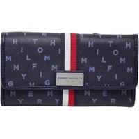 BILLETERA TOMMY HILFIGER WRISTLET LOGO NAVY MUJER