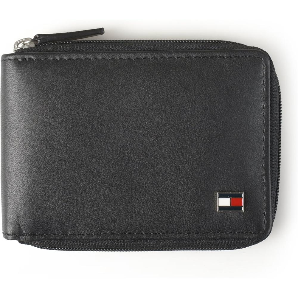 BILLETERA TOMMY HILFIGER OXFORD BLACK MARRÓN