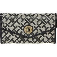 BILLETERA TOMMY HILFIGER CONTINENTAL GEOMETRIC BLACK MUJER