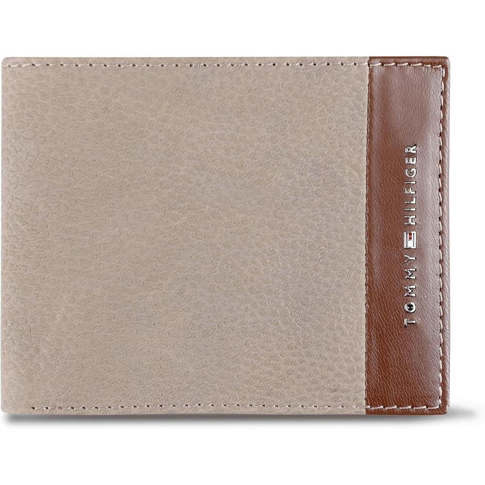 BILLETERA TOMMY HILFIGER BICOLOR TAUPE HOMBRE