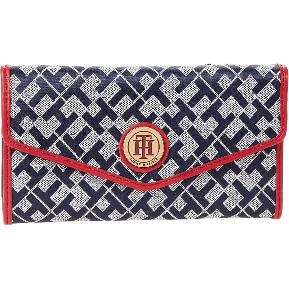 BILLETERA TOMMY HILFIGER LARGE ENVELOPE RED NAVY MUJER