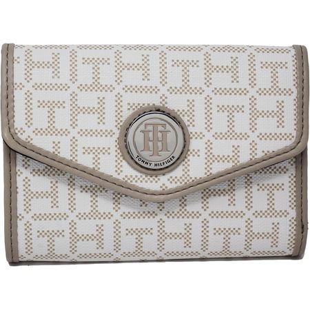 BILLETERA TOMMY HILFIGER LONA LOGO WHITE MUJER