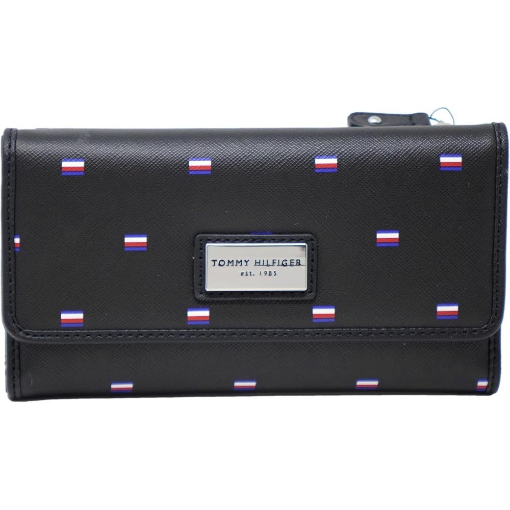 BILLETERA TOMMY HILFIGER BANDERA BLACK MUJER