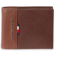 BILLETERA TOMMY HILFIGER BICOLOR TAN BROWN HOMBRE