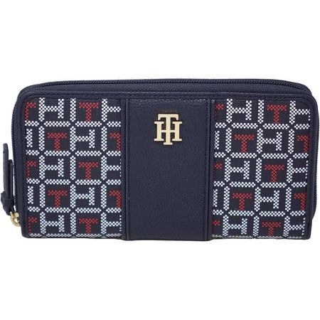 BILLETERA TOMMY HILFIGER CLUTCH LOGO BLACK MUJER