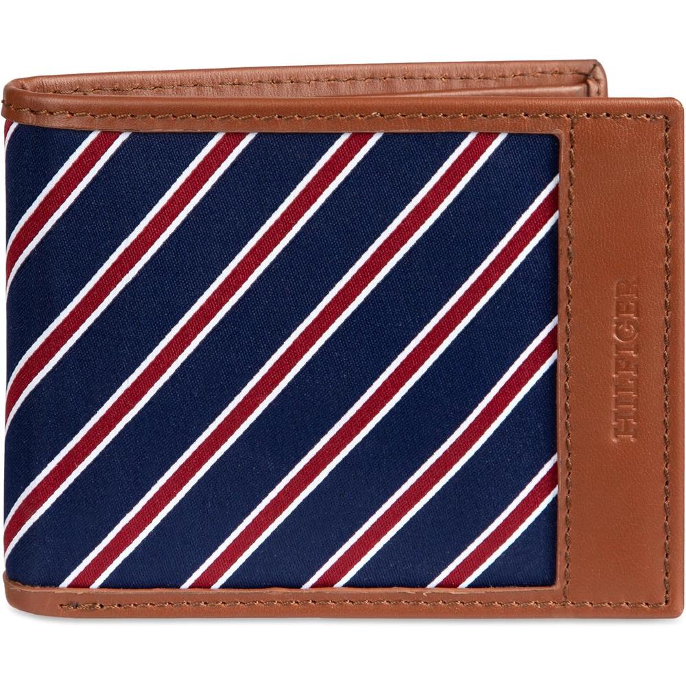 BILLETERA TOMMY HILFIGER TIE FABRIC TAN PASSCASE HOMBRE