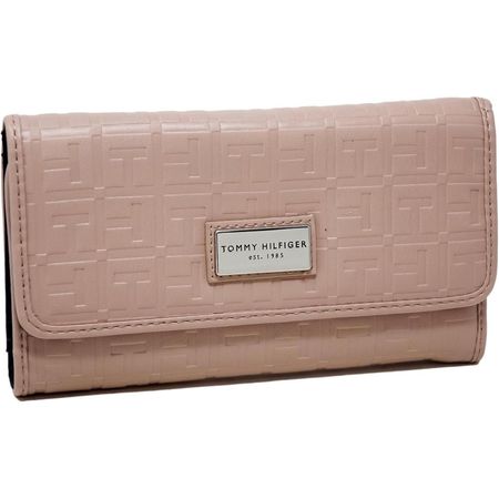 BILLETERA TOMMY HILFIGER EMBOSSED BLUSH PINK MUJER