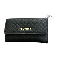 BILLETERA TOMMY HILFIGER ZIPPED BLACK MUJER