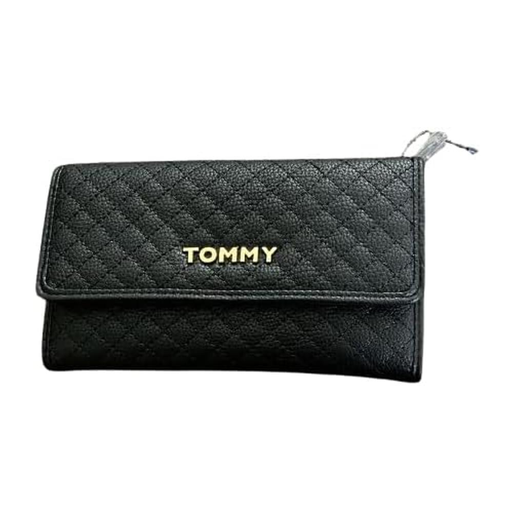 BILLETERA TOMMY HILFIGER ZIPPED BLACK MUJER