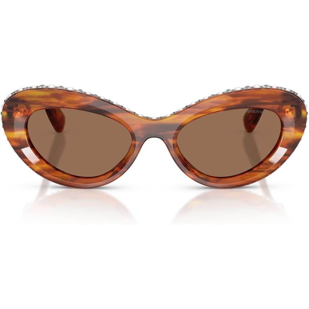 SWAROVSKI LENTES DE SOL SK6061U 51 MM MUJER | STRIPED HAVANA/DARK BROWN
