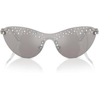 SWAROVSKI LENTES DE SOL RECTANGULAR SK7023 33 MM MUJER | GUNMETAL/LIGHT GREY MIRRORED SILVER