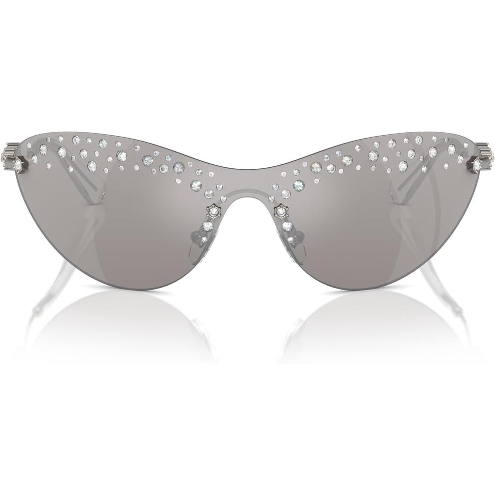 SWAROVSKI LENTES DE SOL RECTANGULAR SK7023 33 MM MUJER | GUNMETAL/LIGHT GREY MIRRORED SILVER