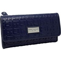BILLETERA TOMMY HILFIGER EMBOSSED NAVY MUJER