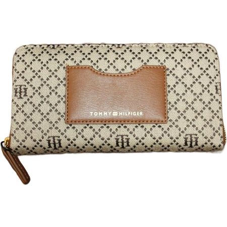 BILLETERA TOMMY HILFIGER ZIP ARROUND BROWN MUJER