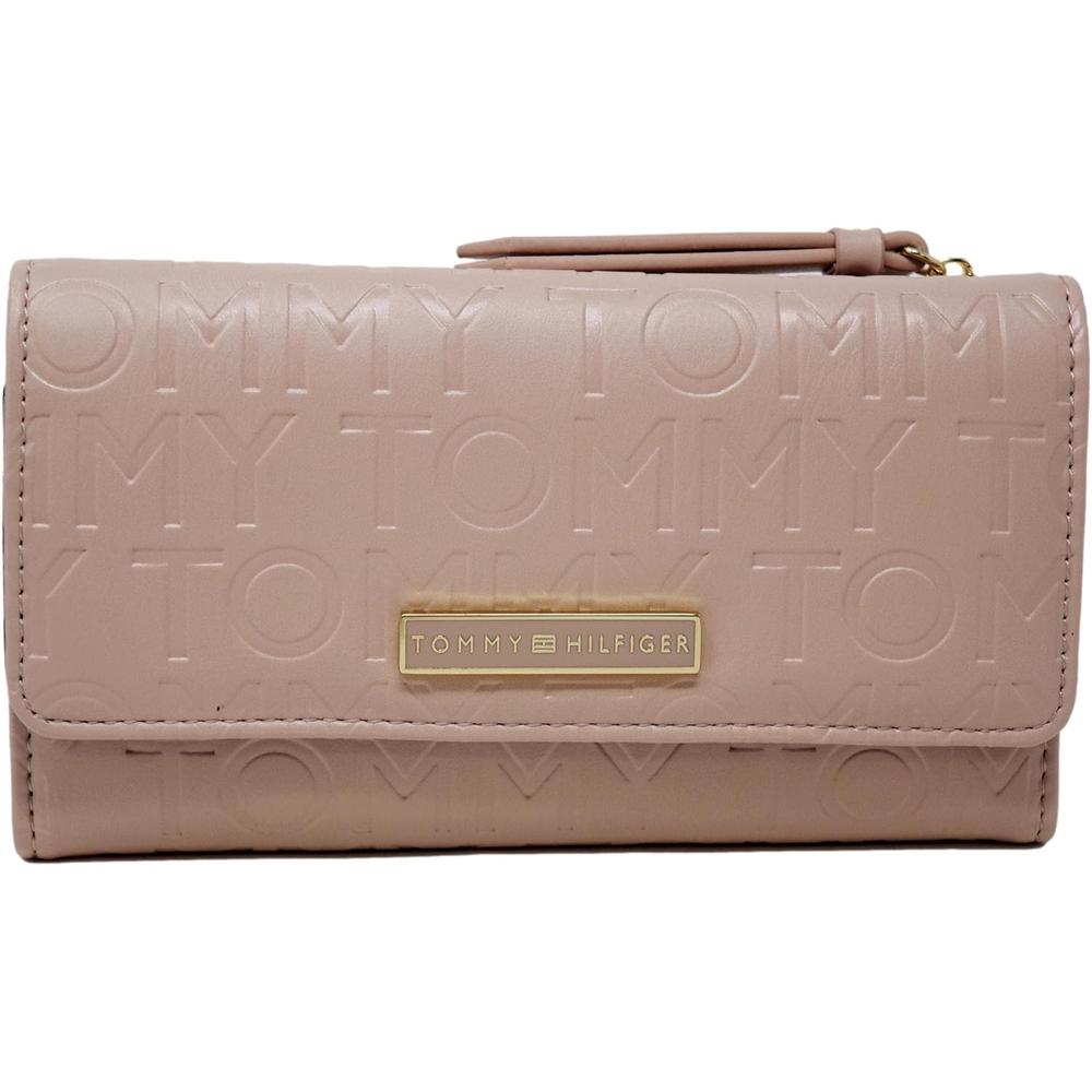 BILLETERA TOMMY HILFIGER CHECKBOOK BLUSH PINK MUJER