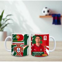 TAZA DE CR7, MUNDIAL DIA DEL PADRE, ROJO Y VERDE