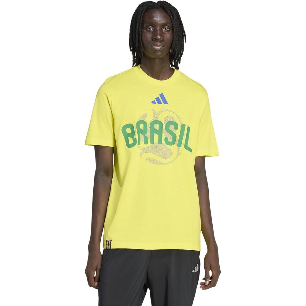 CAMISETA ADIDAS BRASIL PARA HOMBRE - Amarillo - M