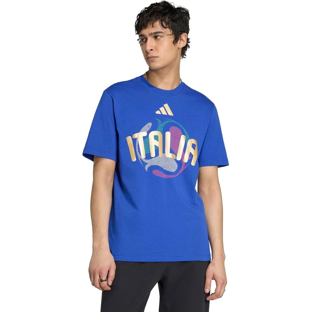 CAMISETA ADIDAS ITALIA PARA HOMBRE - Azul - S