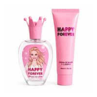 Set Perfume Niñas Happy Forever y Crema de Manos Corporal 50ml Diseño Princesa