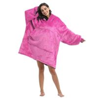 POLERÓN CALENTADOR ADULTO HUGGLE HODDIE- FUCSIA- OVERSIZE