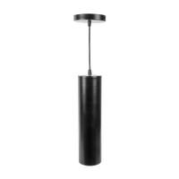 Lámpara Colgante Tubo Dicroico Aluminio Negro Ciametsa