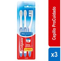 Cepillo de Dientes COLGATE Pro Cuidado Paquete 3un