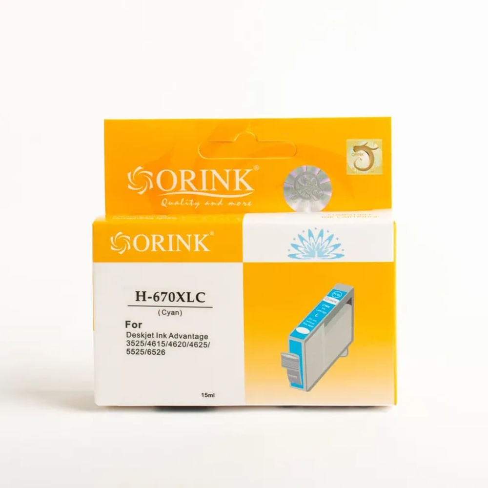 PACK TINTA ORINK 670 XL Black-Cyan-Magenta-Yellow y PAPEL FOTOGRÁFICO